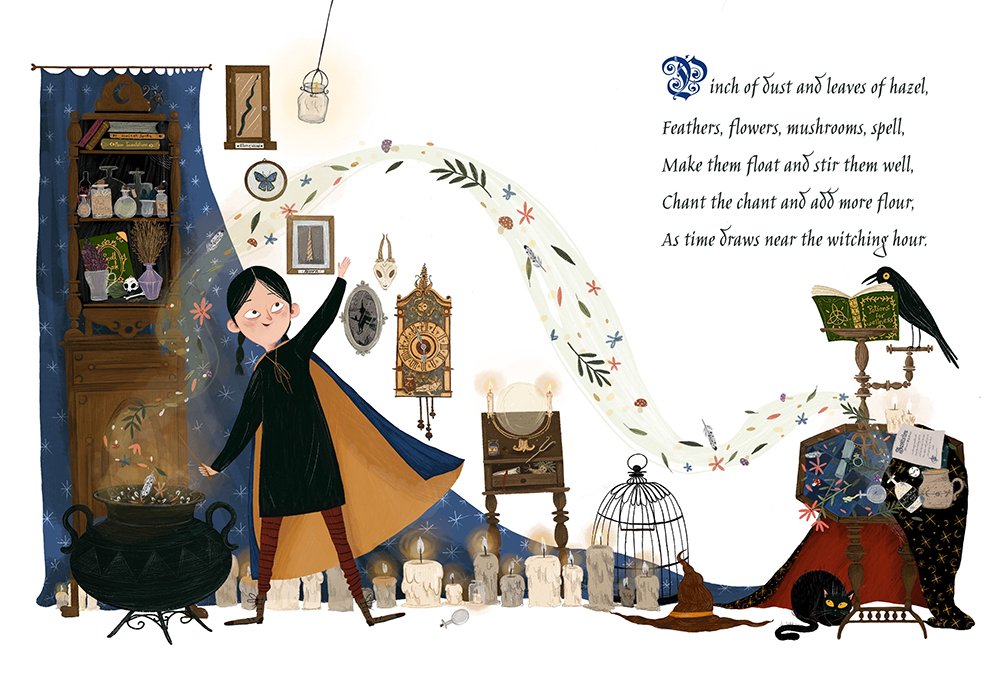 little witch-enchanting-wizard children's book story Lia Visirin illustrator