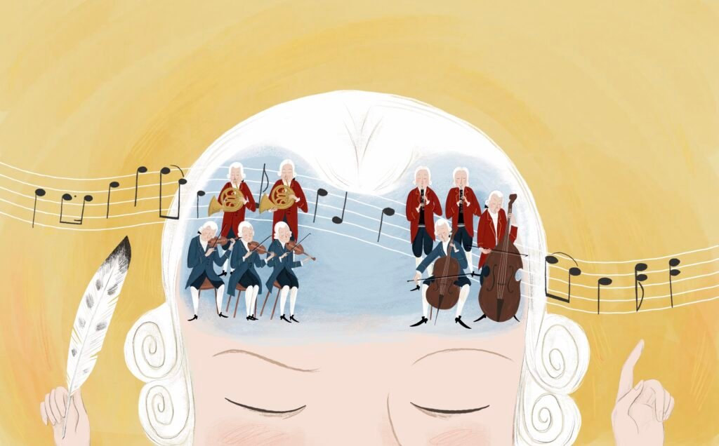 'Mozart 'by Maria Isabel Sanchez Vegara -Quarto publishing -little people big dreams -illustrated by Lia Visirin