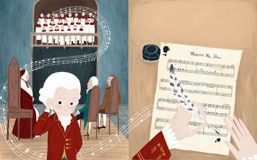 'Mozart 'by Maria Isabel Sanchez Vegara -Quarto publishing -little people big dreams -illustrated by Lia Visirin