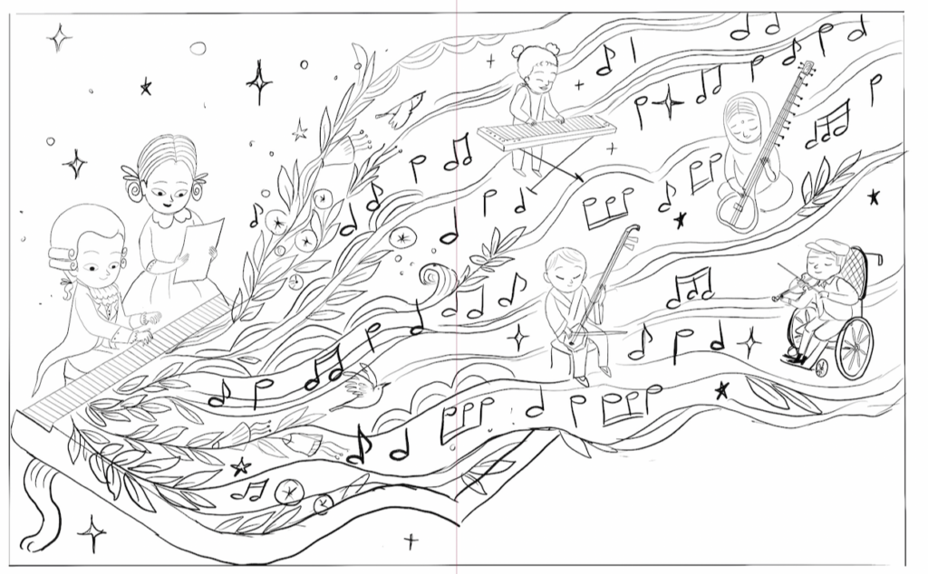 'Mozart 'by Maria Isabel Sanchez Vegara -Quarto publishing -little people big dreams -illustrated by Lia Visirin